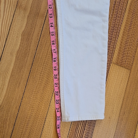 Gap High Rise White Button Fly Vintage Slim Jeans 6 Minimalist Slim Straight - Picture 6 of 11